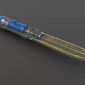 Sci-fi Dagger Sci-fi Dagger Flash Knife Future Dagger Cyberpunk Dagger High-tech Knife Low Face Number Low Model Simple Model Movie and TV Level Super Realism 3d model