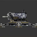 Military Camouflage Combat Robot Featuring Multiple Cannons And Mechanical Legs 3d model