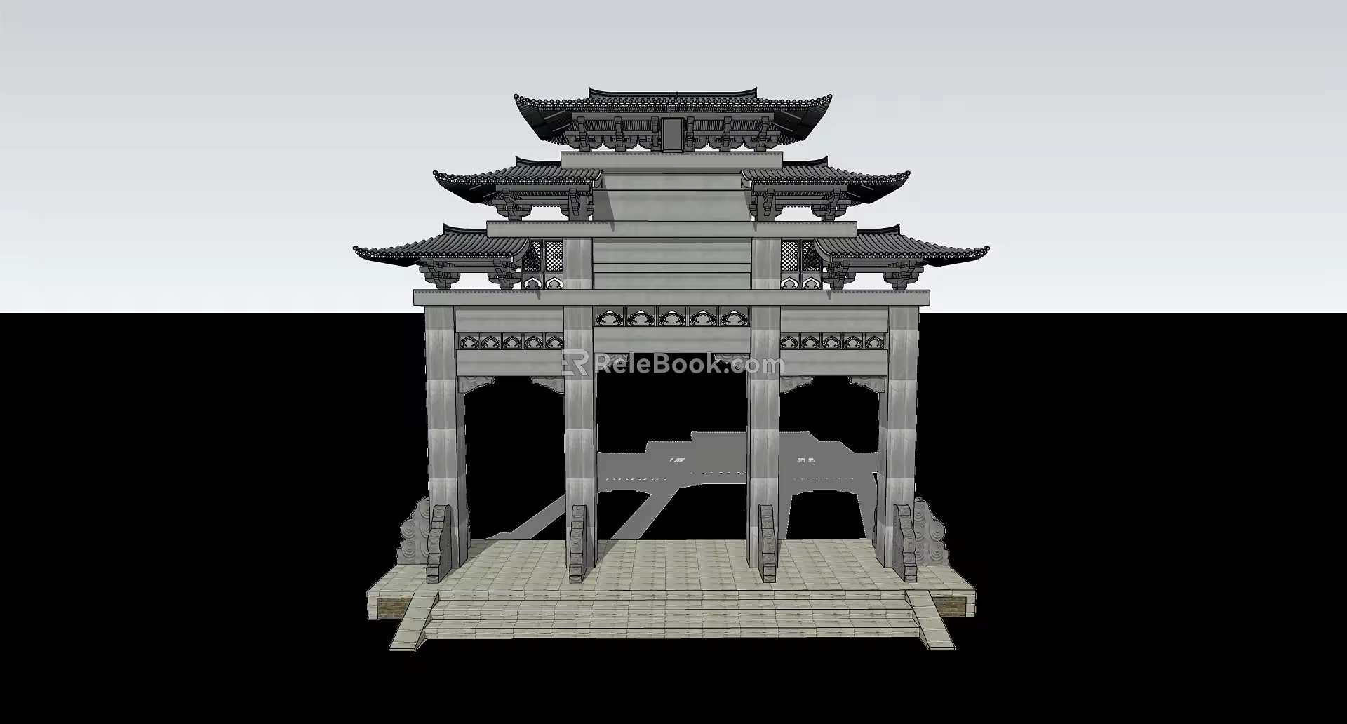 Chinese archway 3d model