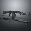 Modern Tactical Assault Rifles with Detachable Magazine Ergonomic Stock and Functional Barrel Components
