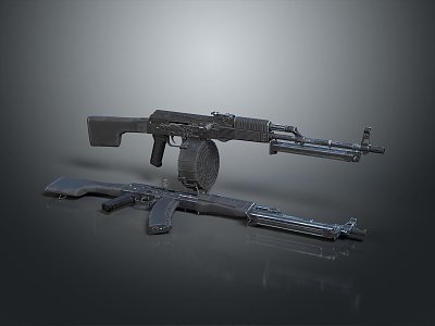 rifle semi-automatic rifle combat rifle battle rifle carbine war rifle attack rifle 3d model