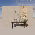 New Chinese Vase Ornaments Combination 3d model