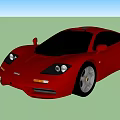 Stunning Red Sports Car with Sleek Aerodynamic Body Stylish Headlights and Premium Alloy Wheels