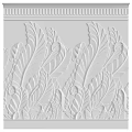 Intricate Detailed Leaf Plant Carved Relief Pattern Decorative Component