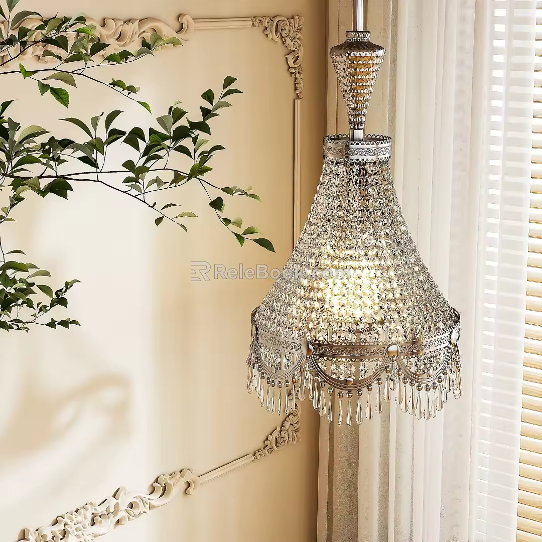 chandelier crystal lamp 3d model