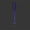Vertical Display Device With Dual Screens Metal Stand And Square Base