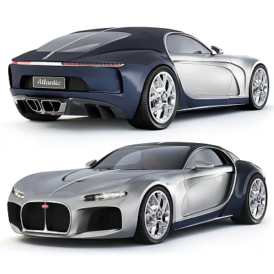 Stylish Bugatti Atlantic Inspired Sports Cars Design 3d model Stylish Bugatti Atlantic Inspired Sports Cars Design 3d model
