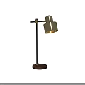 Modern Brass Table Lamp With Adjustable Head And Black Metal Stand Design 3d model