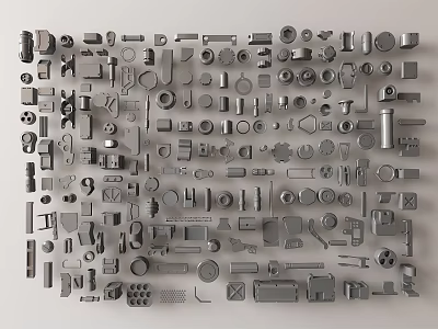 Assorted Hardware Tools Collection Featuring Screws Nuts Bolts Wrenches And Pliers 3d model