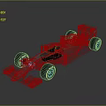 Streamlined Black Red Formula Race Car With Aerodynamic Body And Racing Wheels