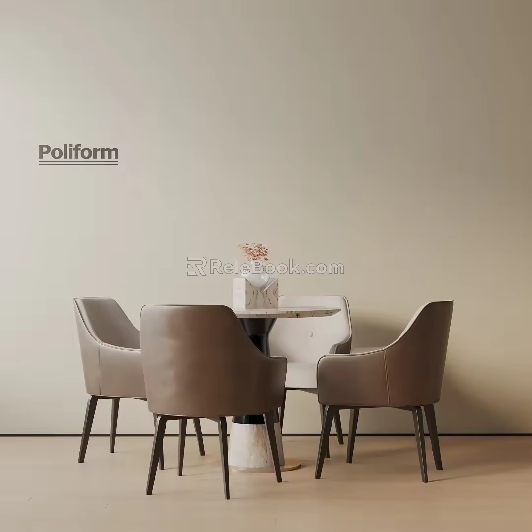 Modern table combination 3d model