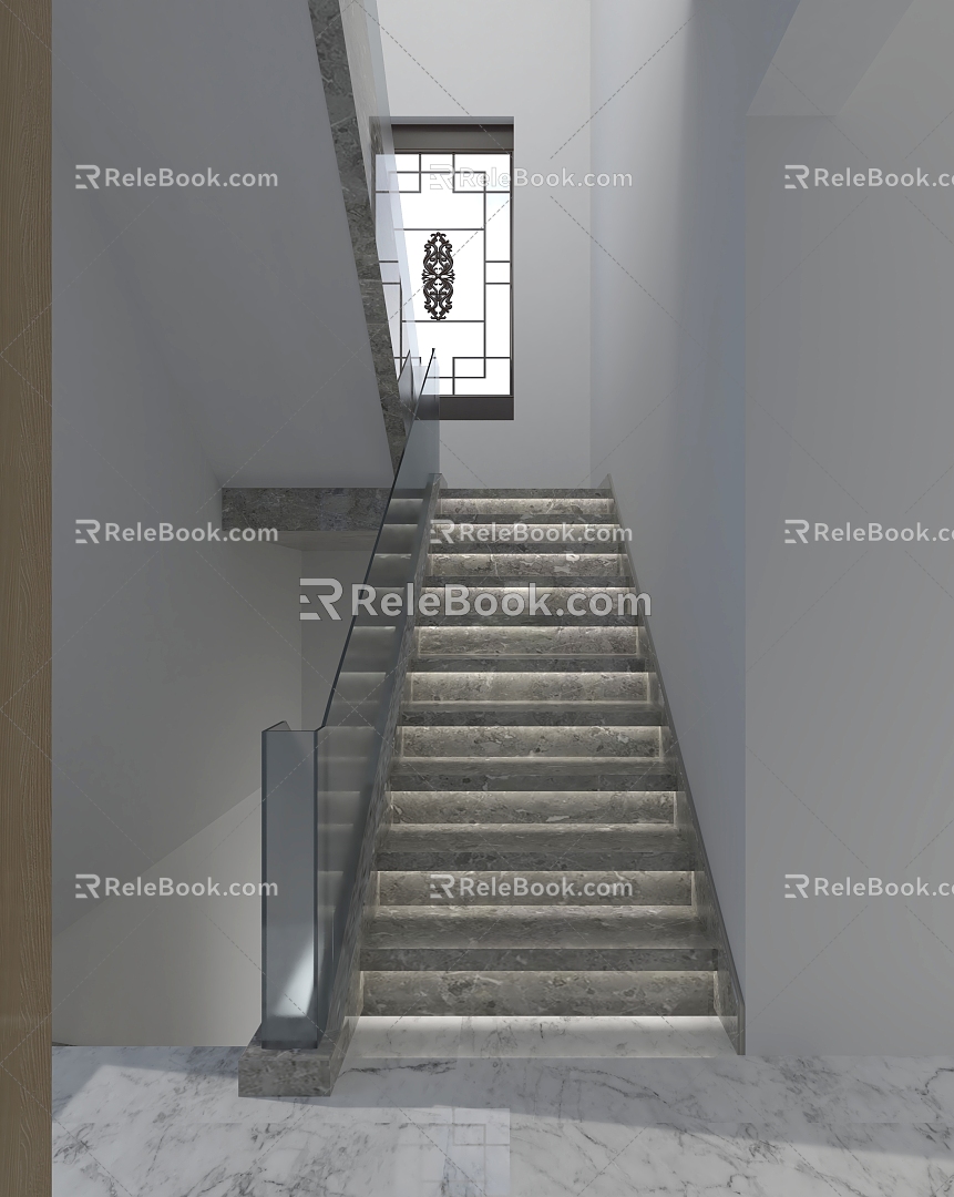 marble staircase 3d model