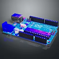 Detailed Arduino Uno R3 Circuit Board With Electronic Components Digital Ports And Microcontroller