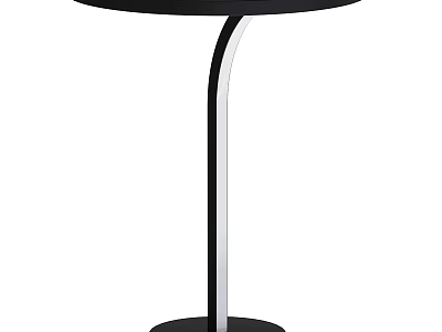 Modern Minimalist Table Lamp With Curved Pole And Round Base Design 3d model