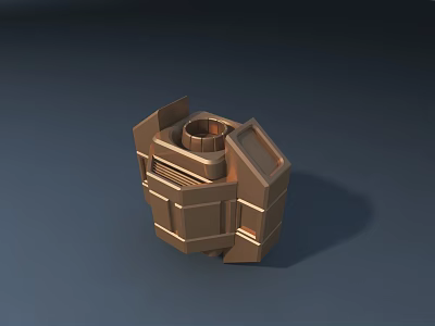 Road Infrastructure 3D Model Metallic Component Featuring Structural Holes and Flat Surfaces Design 3d model