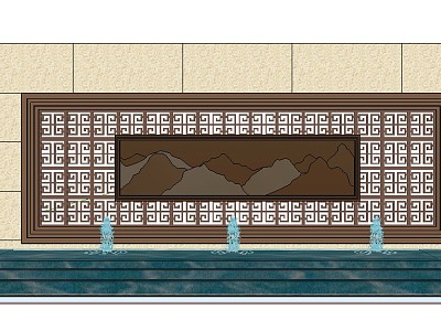 New Chinese style landscape wall model