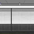 Modern Interior Glass Partition With Blinds And Scenic Window View Design 3d model