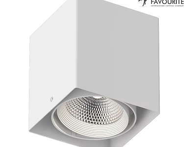Modern White Square Recessed Downlight Spotlight With Grid Design Interior Lighting Fixture 3d model