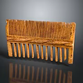 Traditional Handcrafted Wooden Comb With Intricate Carved Patterns And Classic Design
