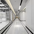 Modern Laboratory Interior With Lab Benches Fume Hoods And Storage Cabinets