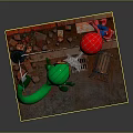 Spider Man Green Monster With Broad Main Street Signs Red Fire Hydrant Brick Wall Street
