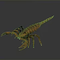 Realistic Brown Striped Scorpion 3D Model With Detailed Exoskeleton And Claws