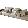 Modern Multi-Person Sofa minotti Sofa poliform Sofa Casual Sofa Living Room Sofa In-line Sofa 3d model