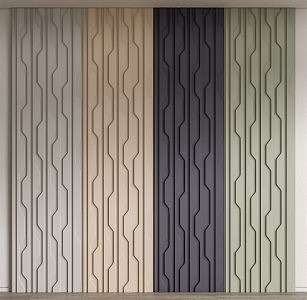 Modern wall panel shape wall panel 3d model