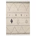 Square Rug With Geometric Diamond Patterns And Zigzag Lines In Neutral Tones 3d model