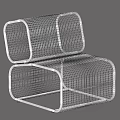 Modern Metal Mesh Lounge Chair With Green White Orange Color Options