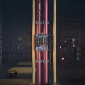 Industrial Heavy Duty Red Steel Pipe Fittings With Metal Brackets And Control Components