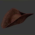 Stylish Red Textured Wide Brim Hat With Unique Artistic Design