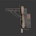 Sturdy Industrial Equipment Platform Featuring Metal Support Frame Stone Slabs And Heavy Stone Blocks