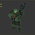 Fierce Orc Warrior In Spiked Armor With Red Glowing Weapon And Battle Stance