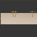 Sturdy Workbench Furniture With Yellow Mechanical Arms And Flat Worktop Design