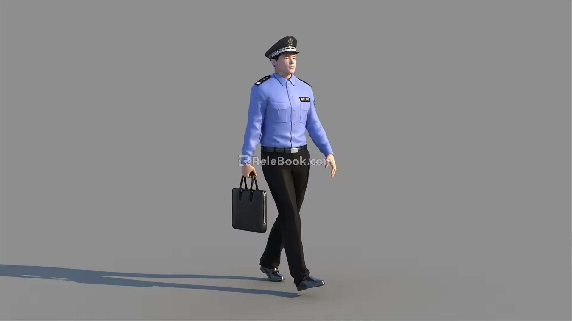Modern Man Traffic Police 3d model