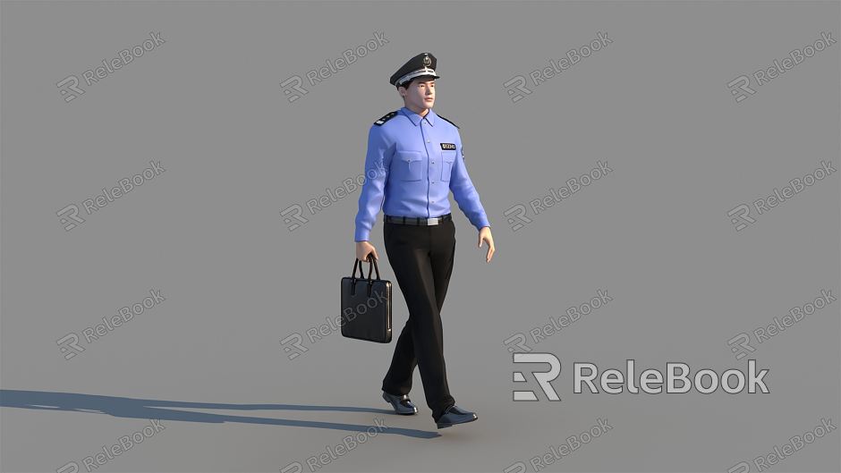 Modern Man Traffic Police model