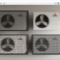 Modern air conditioner external unit 3d model