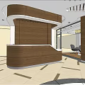 Elegant Hotel Lobby Interior With Chandelier Reception Desk Flower Arrangement And Patterned Floor