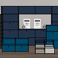 Modern Console Cabinet And Side Cabinet With Multiple Colors Drawers And Shelves Design