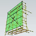 Green Construction Scaffolding Safety Net Structure With 26.5 Meters Length