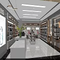Bright Modern Beauty Retail Store Featuring Display Shelves Product Displays And Cabinets