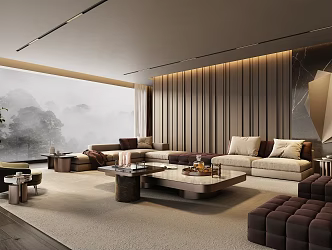 Minotti Milotti Living Room 3d model