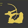 Dynamic Bronze Archer Statue With Bow And Rock Base Sculpture Design