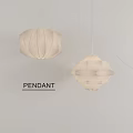 Modern Pendant Lights With Unique Wavy Design And Natural Textured Finish