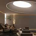 Elegant Modern Media Room Interior With Plush Recliners And Ambient Lighting Design