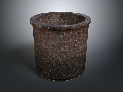 Durable Brown Speckled Texture Washing Bucket for Daily Household Cleaning Use 3d model