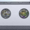 Traditional Chinese Garden Wall With Circular Carved Windows Dragon And Double Happiness Patterns