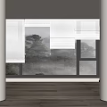 Modern White Curtains For Room Interior With Window View And Natural Light