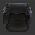 Ergonomic Black Leather Office Chair With High Back Adjustable Arms And Swivel Casters